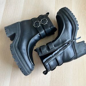 Sam & Libby Heeled Combat Boots